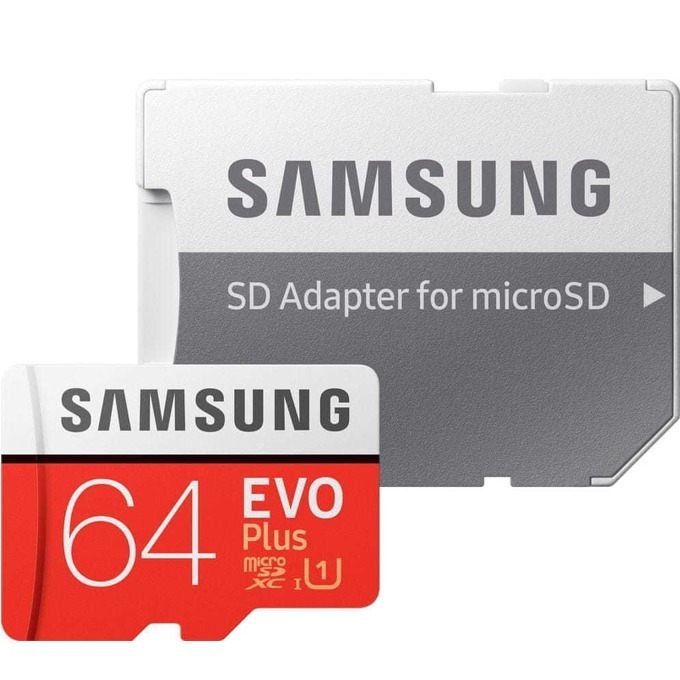 Карта памет 64GB microSDXC с адаптер, Samsung EVO+